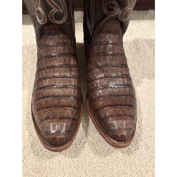 New CODY JAMES MEN\'S EXOTIC CAIMAN WESTERN Cowboy BOOTS Brown 12D BBE4521-01 main image 11
